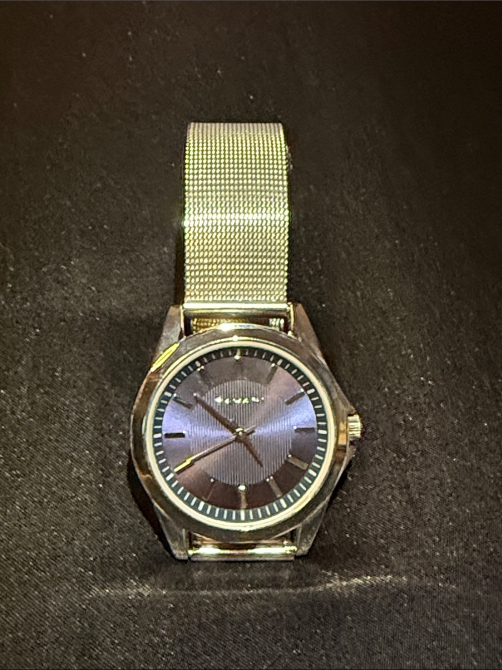 Tahari Silver Mesh Smartwatch with Blue Dial
